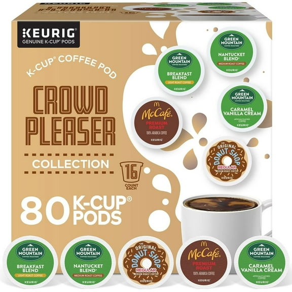 Keurig Crowd Pleaser Variety Pack Single Serve Pods (80 Count)