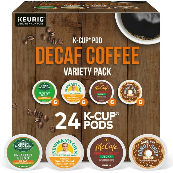 Keurig, Decaf Coffee Variety Pack K-Cup Coffee Pods, 24 Count