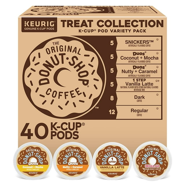 Keurig Donut Shop Coffee Variety Pack, Single Serve KCup Pods, 40