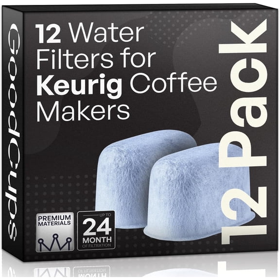 Keurig Filter Replacement - 12 Water Filters for Keurig K-Mini, K-Supreme, K-Slim, K-Express, K-Classic, K-Duo, K-Duo Hot & Iced, K-Elite, K-Select, K-Cafe, K-Compact, 2.0 and 1.0 Brewers