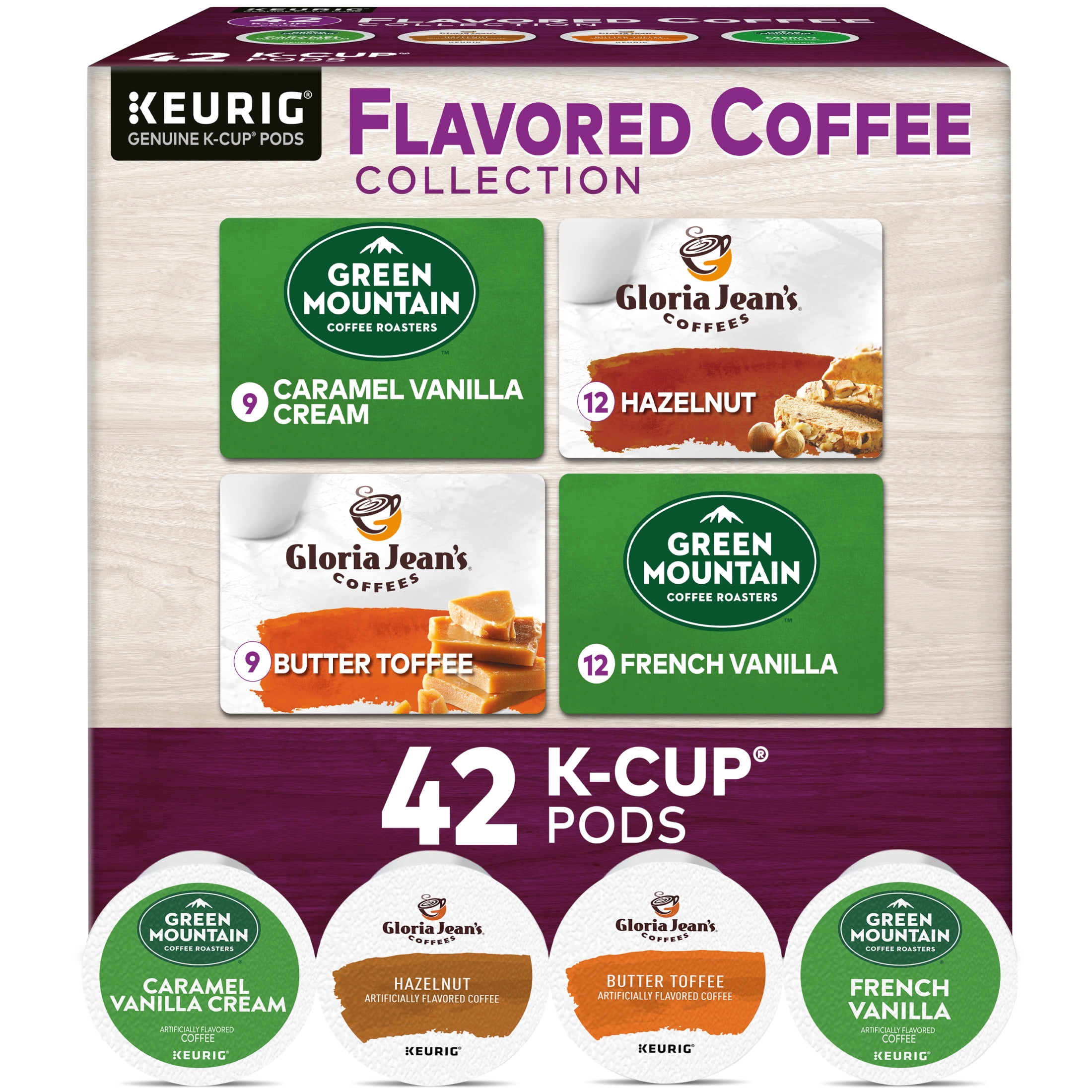 Keurig Flavored Variety Coffee Collection K-Cup Pods, Variety Pack, 42 Count for Keurig Brewers