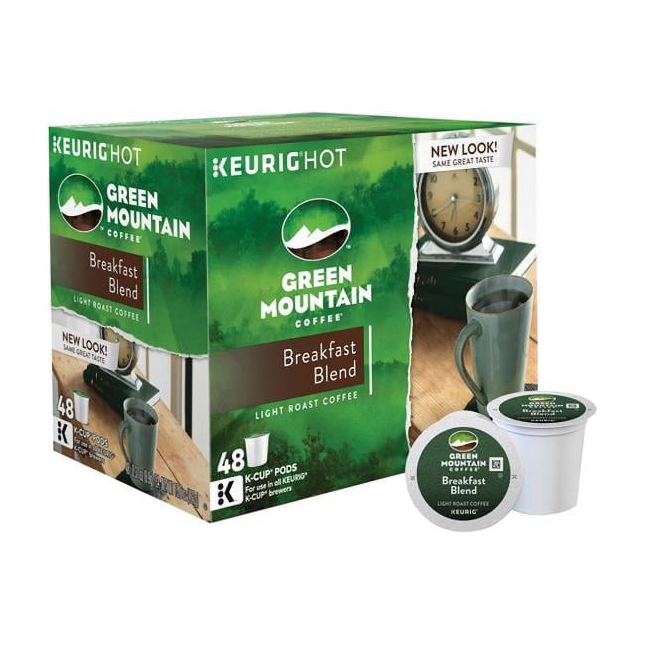 Green Mountain Coffee Roasters Breakfast Blend Coffee Pods - Keurig Compatible - 48 Count — Residential Use, Standard Application