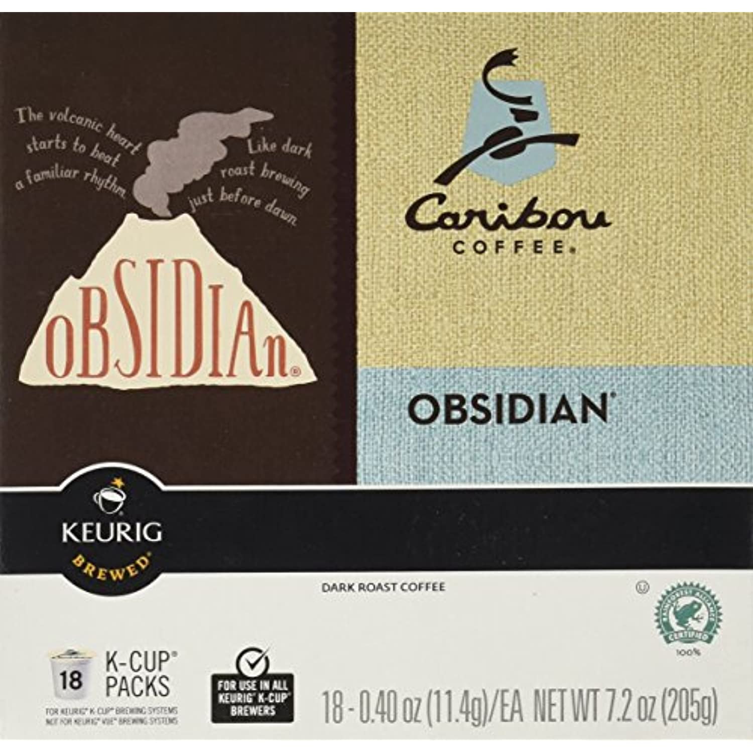 Keurig Green Mountain Caribou Coffee Obsidian Box Of 18 K Cups