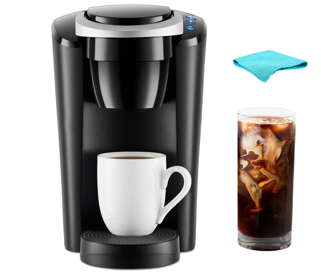 Keurig K Compact Single Serve Coffee Maker K Cup Pod Coffee Maker Black with 5AVE Microfiber Cleaning Cloth Walmart