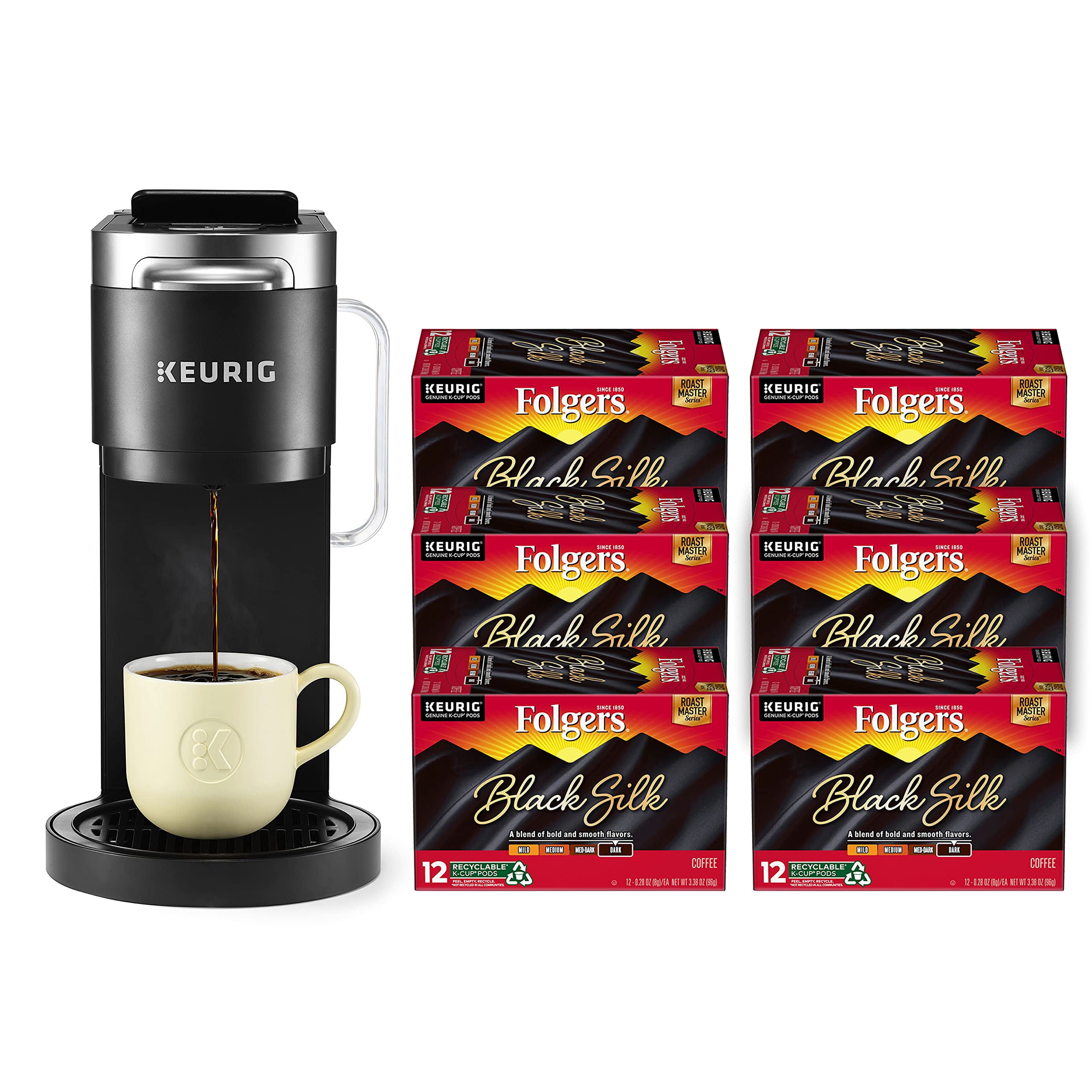  Keurig K-Duo Plus Coffee Maker, Single Serve and 12-Cup Carafe  Drip Coffee Brewer, Black + Starbucks K-Cup Coffee Pods — Blonde, Medium &  Dark Roast Variety — 1 Box (40 Pods