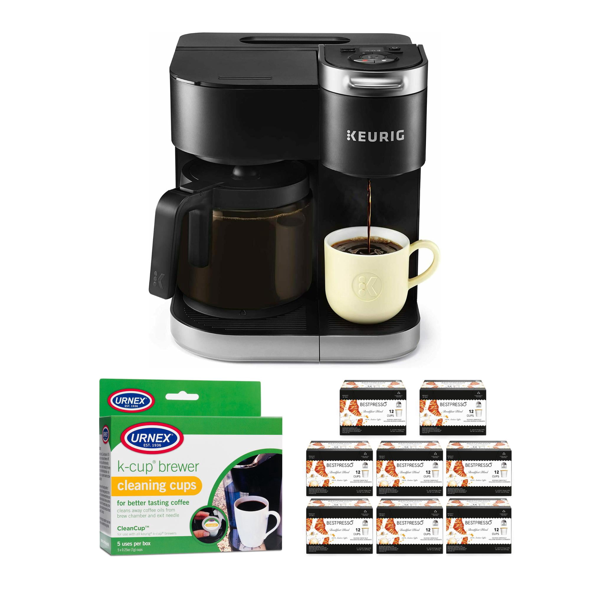 Keurig K-Duo Single Serve and Carafe Coffee Maker with K-Cup Set Bundle