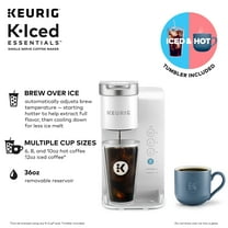 Keurig K-Iced Essentials Iced and Hot Single-Serve K-Cup Pod Coffee Maker, White