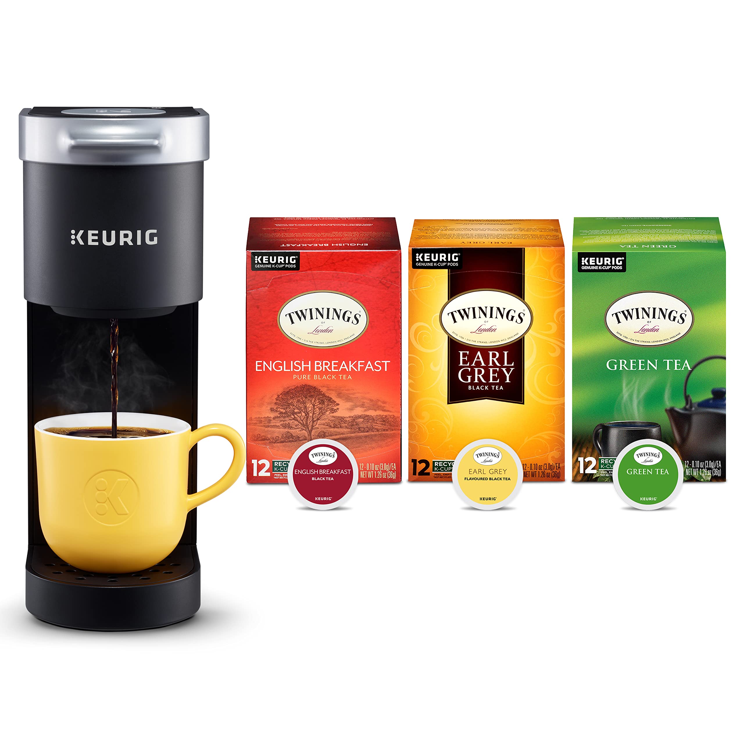 Keurig KMini Single Serve Coffee Maker With Twinings Tea Variety
