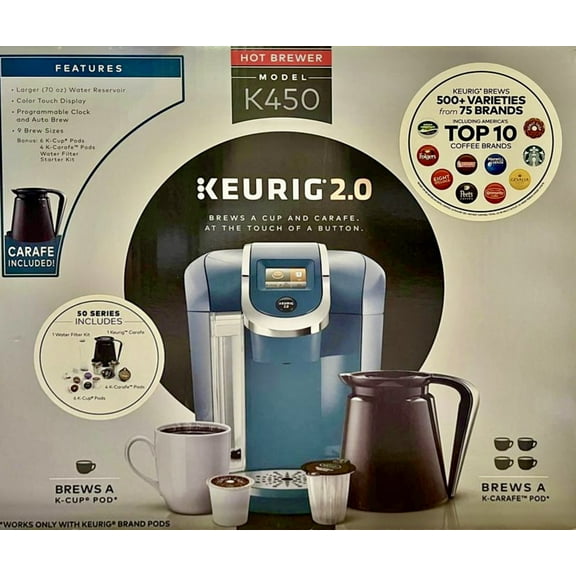 Keurig K450 Brewing System, 4 cups, Deep Sea ( Blue)