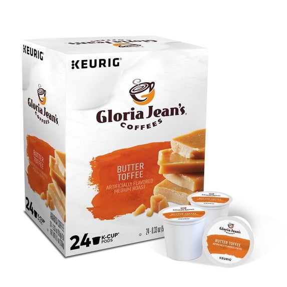 1 Pc, Keurig Gloria Jean'S Butter Toffee Coffee K-Cups 24 Pk
