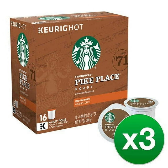 Keurig Original Starbucks Pike Place - 16 Count (3 Pack) - Walmart.com