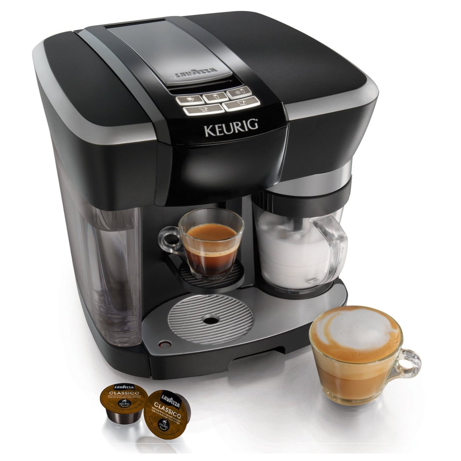 ⁡⁯‍Kaeru⁡⁯⁡⁯‍Coffee⁡WAKO Silver950 5本 Keurig Rivo 500 Cappuccino & Latte System, Black Silver, 15 Bar