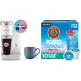 Keurig Virtual Coffee Systems Bundle, KICED ESSENTIALS WHITE + Donut