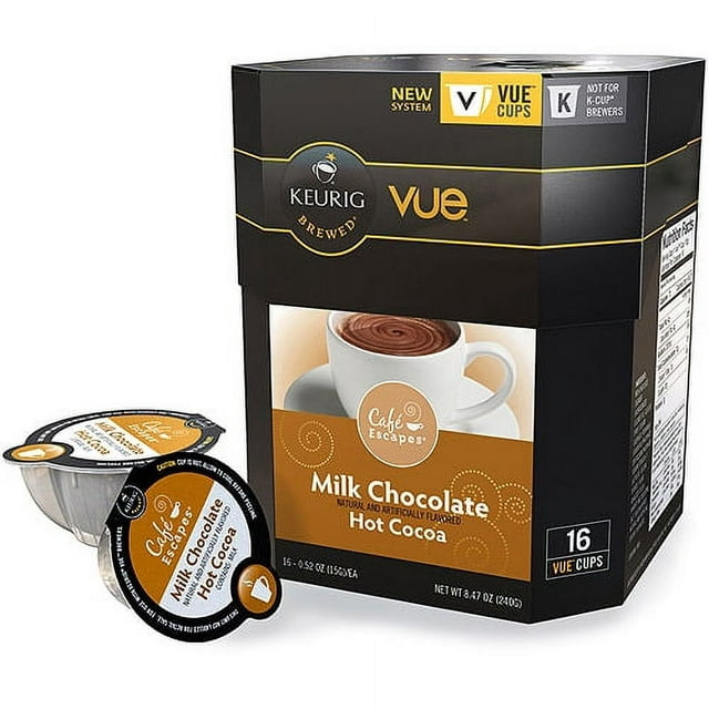 Keurig Vue Pack Cafe Escapes Milk Chocolate Hot Cocoa, 16ct