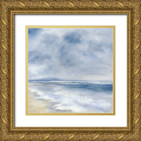 Keusder, Danusia 15x15 Gold Ornate Wood Framed with Double Matting Museum Art Print Titled - Waters Edge