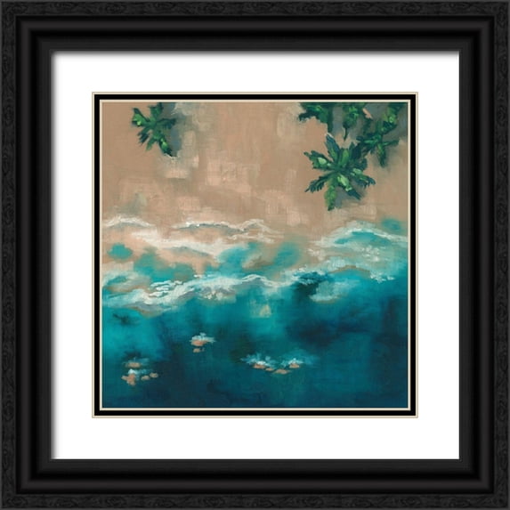 Keusder, Danusia 20x20 Black Ornate Wood Framed with Double Matting Museum Art Print Titled - Blue Shore