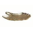 thumbnail image 1 of Keva 12 Inch Decorative Bowl, Textured Leaf Design, Aluminum, Modern, Gold - Saltoro Sherpi, 1 of 5