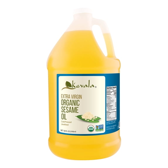 Kevala Organic Extra Virgin Sesame Oil, 1 Gallon