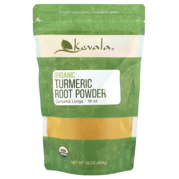 Kevala Organic Turmeric Root Powder, Gluten Free Curcumin, 1 lb, 16 oz
