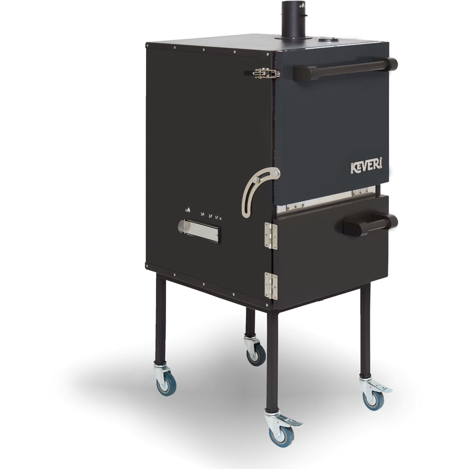 Keveri Multipurpose Stainless Steel Charcoal Oven in Black Truffle