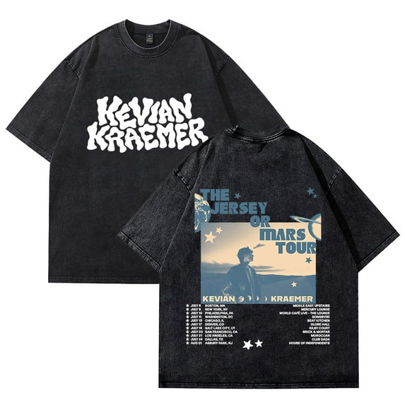 Kevian Kraemer The Jersey Or Mars Tour T-shirts Merch Unisex Vintage Cotton Wash Tees Short Sleeve O-neck Tops