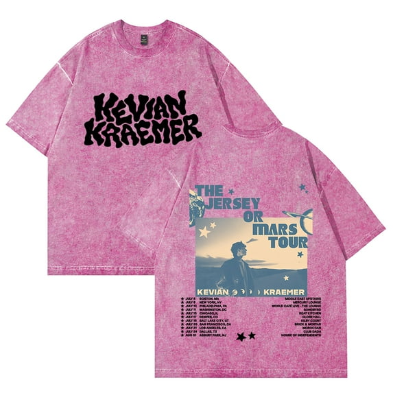 Kevian Kraemer The Jersey Or Mars Tour T-shirts Merch Unisex Vintage Cotton Wash Tees Short Sleeve O-neck Tops