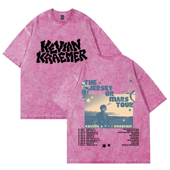Kevian Kraemer The Jersey Or Mars Tour T-shirts Merch Unisex Vintage Cotton Wash Tees Short Sleeve O-neck Tops