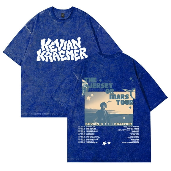 Kevian Kraemer The Jersey Or Mars Tour T-shirts Merch Unisex Vintage Cotton Wash Tees Short Sleeve O-neck Tops