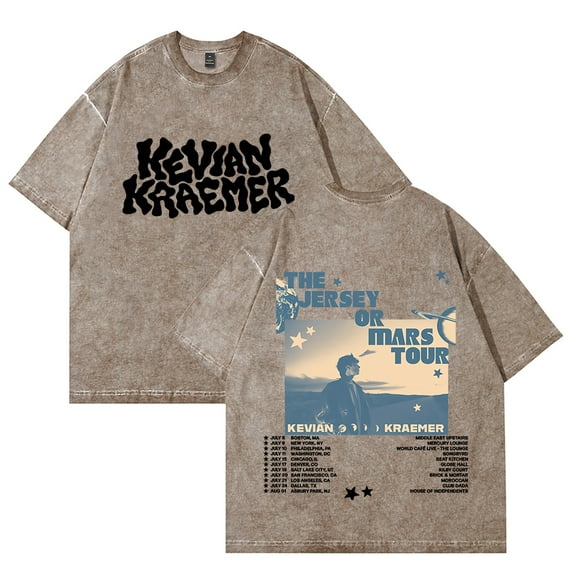 Kevian Kraemer The Jersey Or Mars Tour T-shirts Merch Unisex Vintage Cotton Wash Tees Short Sleeve O-neck Tops