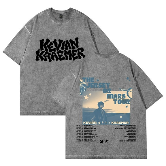 Kevian Kraemer The Jersey Or Mars Tour T-shirts Merch Unisex Vintage Cotton Wash Tees Short Sleeve O-neck Tops