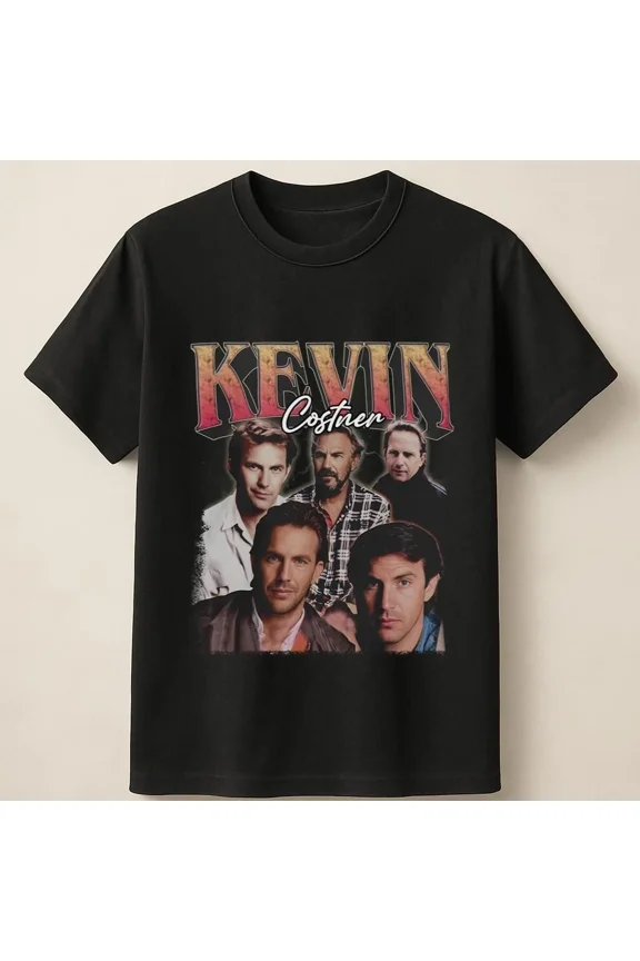 Kevin Costner Cool Vintage Actor Portrait Fan Design Unisex T Shirt