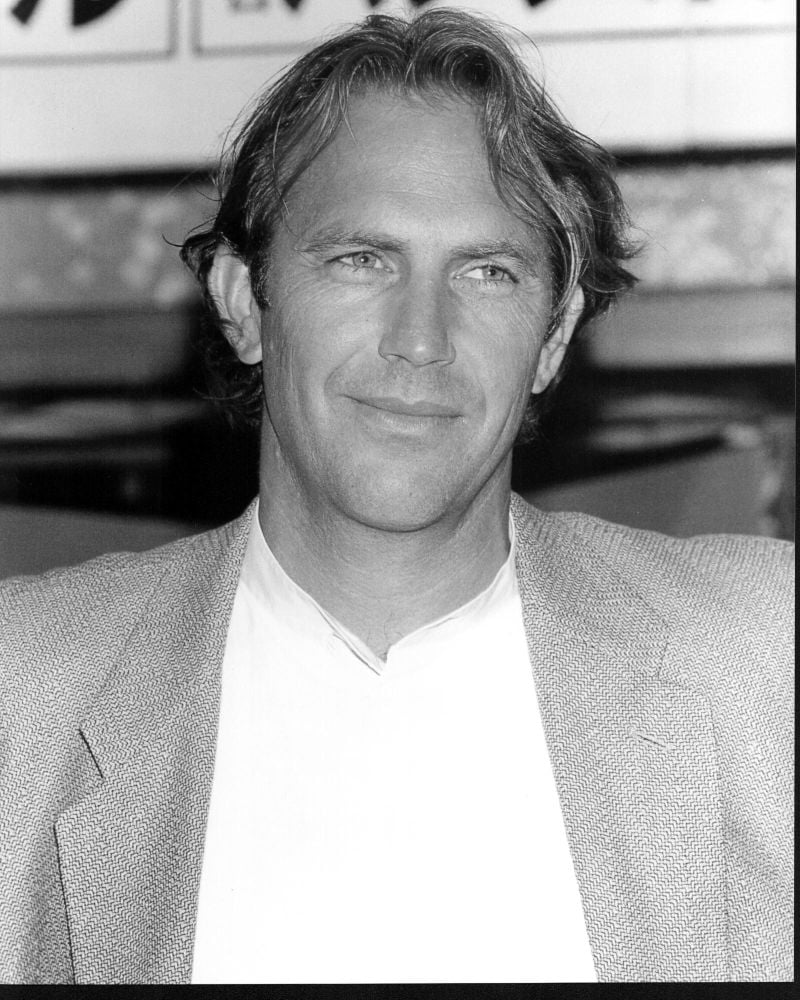 Kevin Costner In Shirt And Blazer Black And White Photo Print (8 x 10