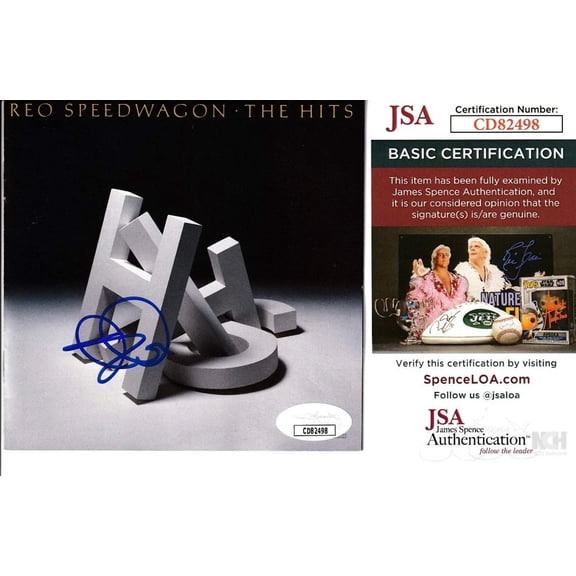 Kevin Cronin autographed REO Speedwagon The Hits CD booklet JSA