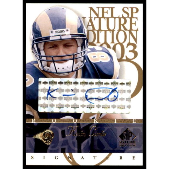 Kevin Curtis Card 2003 SP Signature Autographs Blue Ink #KC
