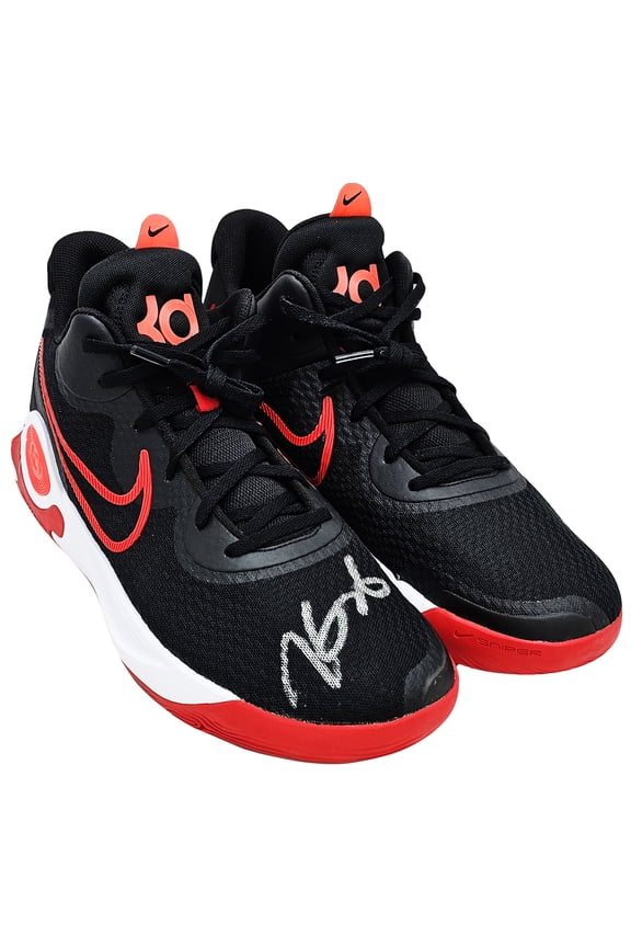 Kevin Durant Autographed Black & Red Nike KD Trey IX Shoes Size 14 With Box Beckett BAS QR 212196