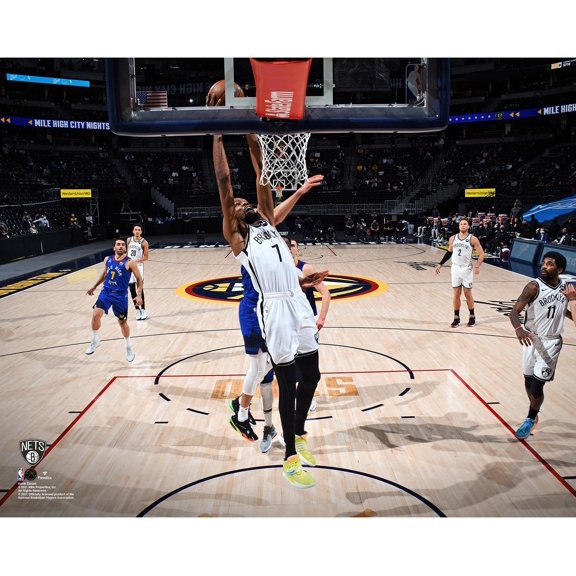Kevin Durant Brooklyn Nets Unsigned Dunk vs. Denver Nuggets Photograph