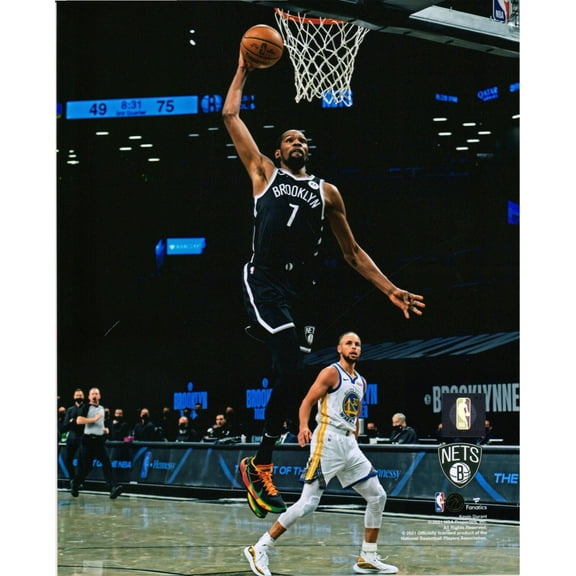 Kevin Durant Brooklyn Nets Unsigned Team Debut Dunking Photograph