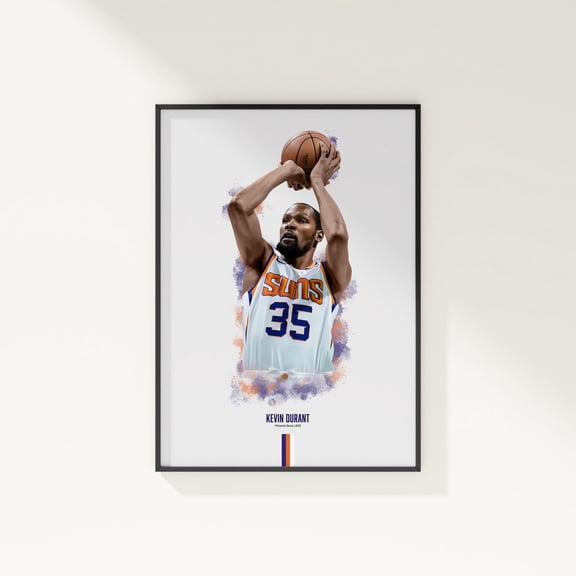 Kevin Durant Phoenix Suns Poster NBA Basketball Basketball Legend Wall Art Size 24x36 Unframed Poster