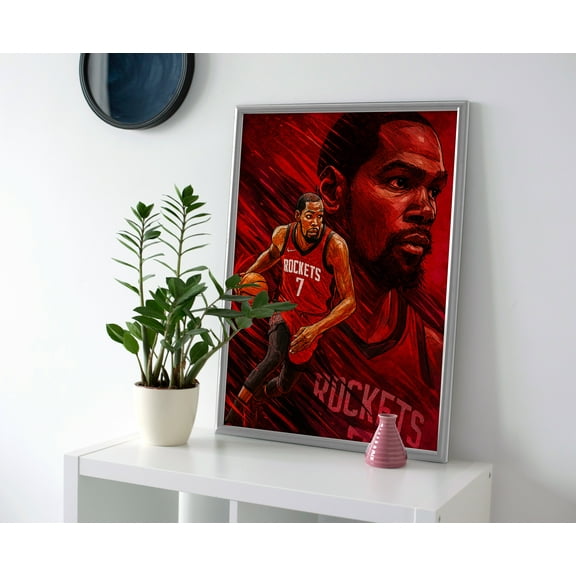 Kevin Durant Rockets Poster or Canvas Wall Art