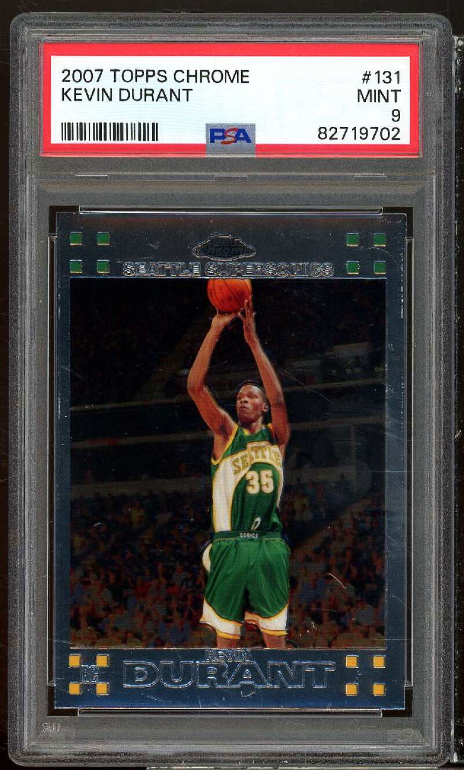 その他 KEVIN DURANT TOPPS CHROME RC #131 PSA 9 2007 Topps Chrome Kevin Durant 131 PSA 9 MINT Rookie Card RC