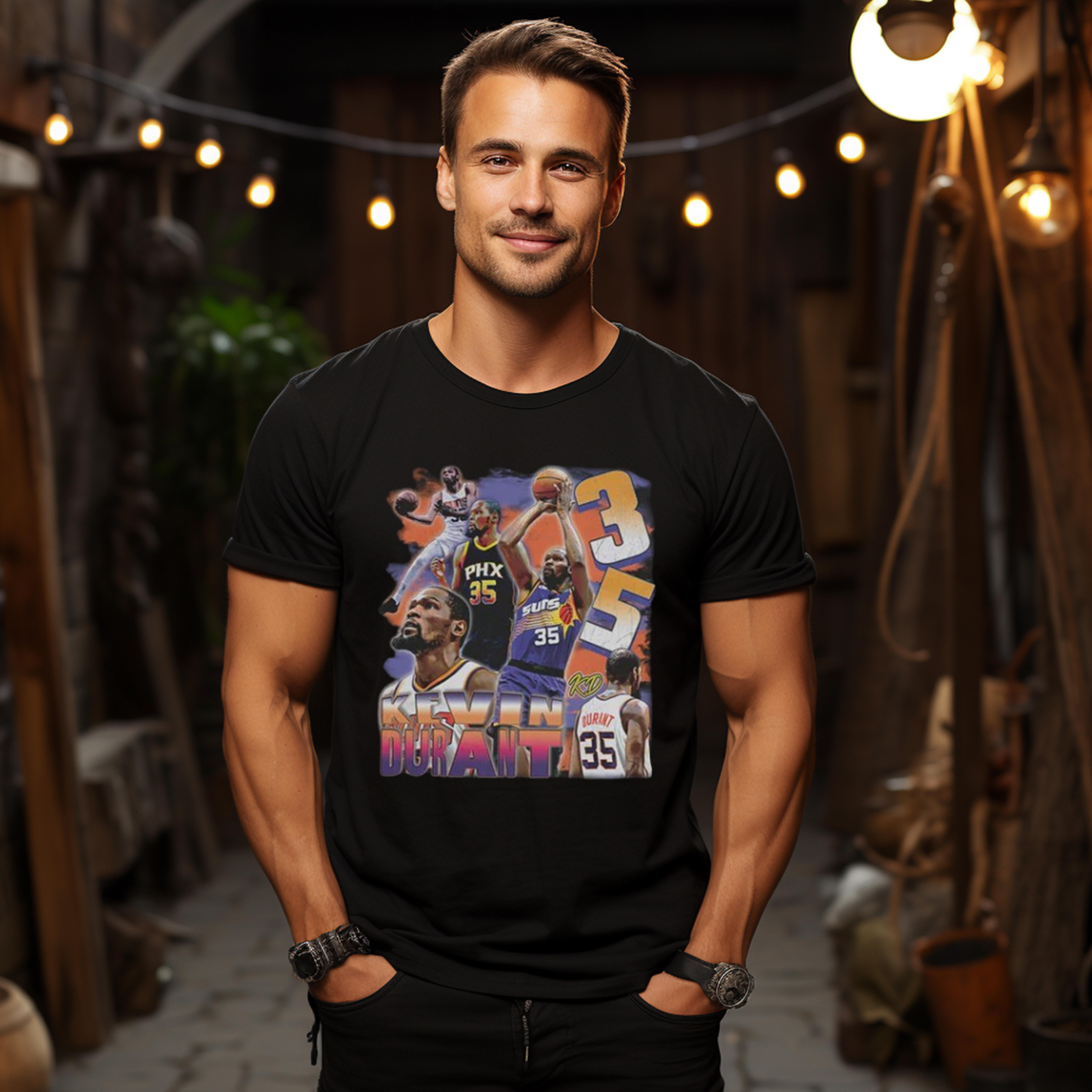 Kevin Durant Shirt Vintage Kevin Durant Graphic T Shirt Kd Jersey Bootleg 90S Style Walmart