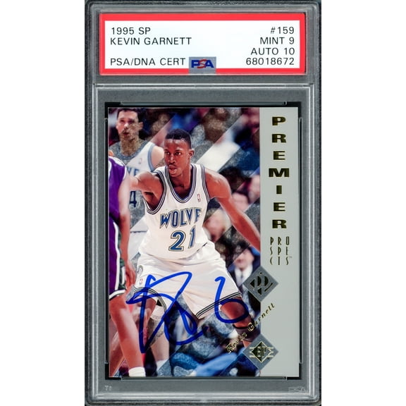 Kevin Garnett Autographed 1995 Upper Deck SP Rookie Card #159 Minnesota Timberwolves PSA 9 Auto Grade Gem Mint 10 PSA/DNA 211169