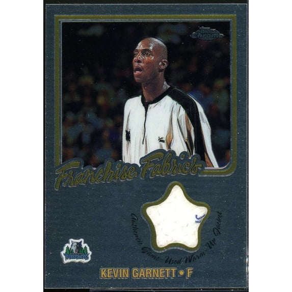 Kevin Garnett Card 2002-03 Topps Chrome Franchise Fabric Relics #FFKG