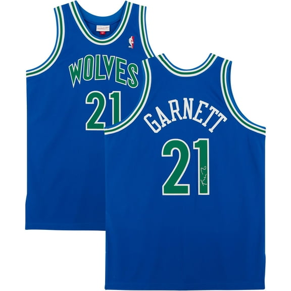 Kevin Garnett Minnesota Timberwolves Autographed Blue 1995-1996 Mitchell and Ness Authentic Jersey - Fanatics Authentic Certified