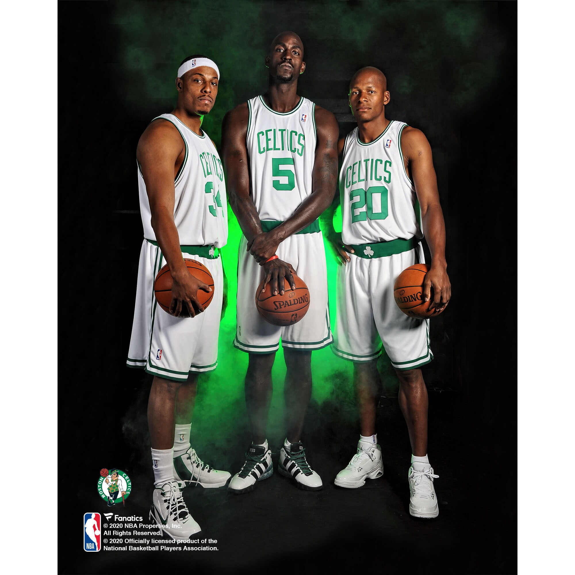 Kevin Garnett, Paul Pierce and Ray Allen Boston Celtics Unsigned