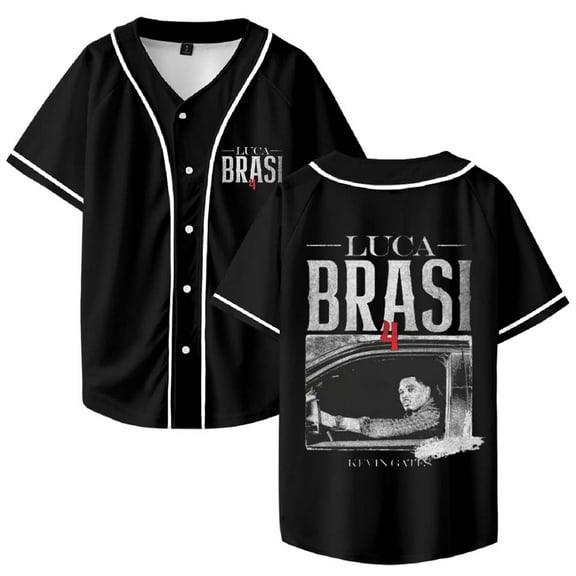 Kevin Gates Luca Brasi 4 Merch Baseball Jersey Shirt V-Neck Women Men Short Sleeve Streetwear Clothes