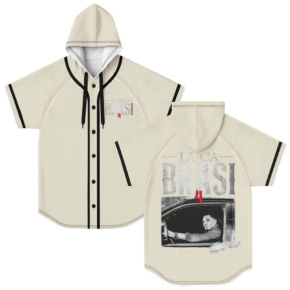 Kevin Gates Luca Brasi 4 Merch Hooded Baseball Jersey Short Sleeve Shirt Women Men Crewneck Tee