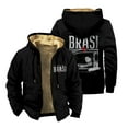 thumbnail image 1 of Kevin Gates Luca Brasi 4 Zipper Jacket Unisex Long Sleeve Thickened Winter Parka Streetwear Coat, 1 of 2
