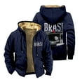thumbnail image 1 of Kevin Gates Luca Brasi 4 Zipper Jacket Unisex Long Sleeve Thickened Winter Parka Streetwear Coat, 1 of 3