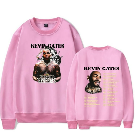 Kevin Gates Only The Generals Tour 2023 Concert Crew Neck Sweatshirt Merch Popular Graphics Print Unisex Trendy Casual Sweatshirt